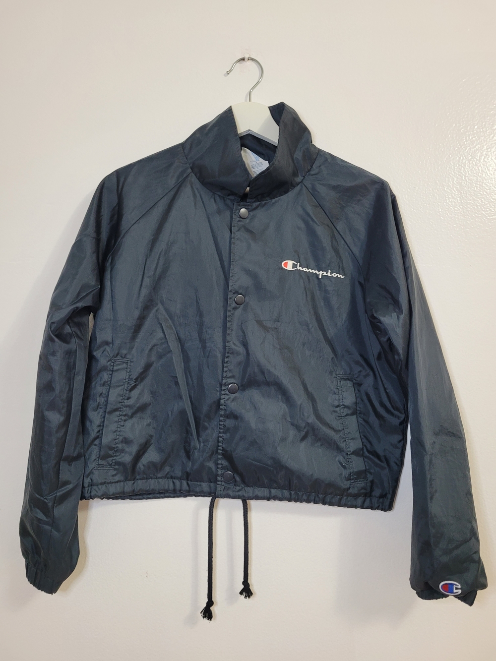 Champion Women's Cropped Coaches Windbreaker Jacket Size Medium